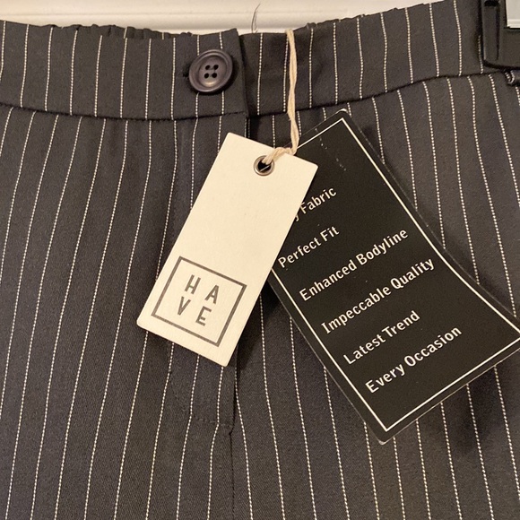 HAVE Women’s Pants size L brand new with tag color gray with white stripe - Picture 4 of 12
